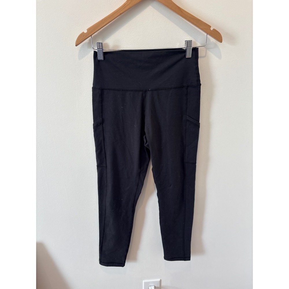 Aerie OFFLINE Seamless‎ High Waisted Black Leggings Pockets Cropped M
